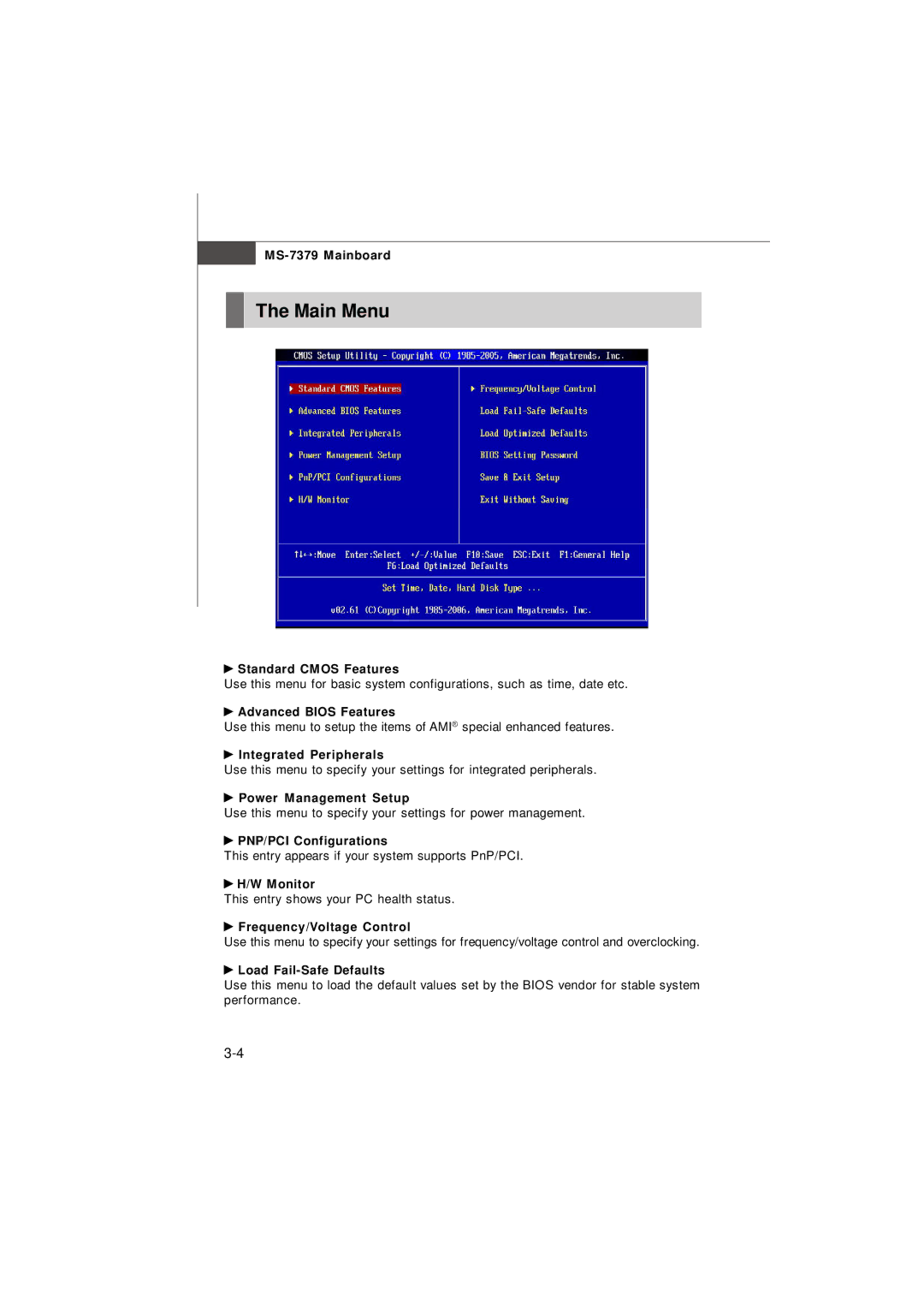 Micro Star  Computer G31M manual Main Menu 