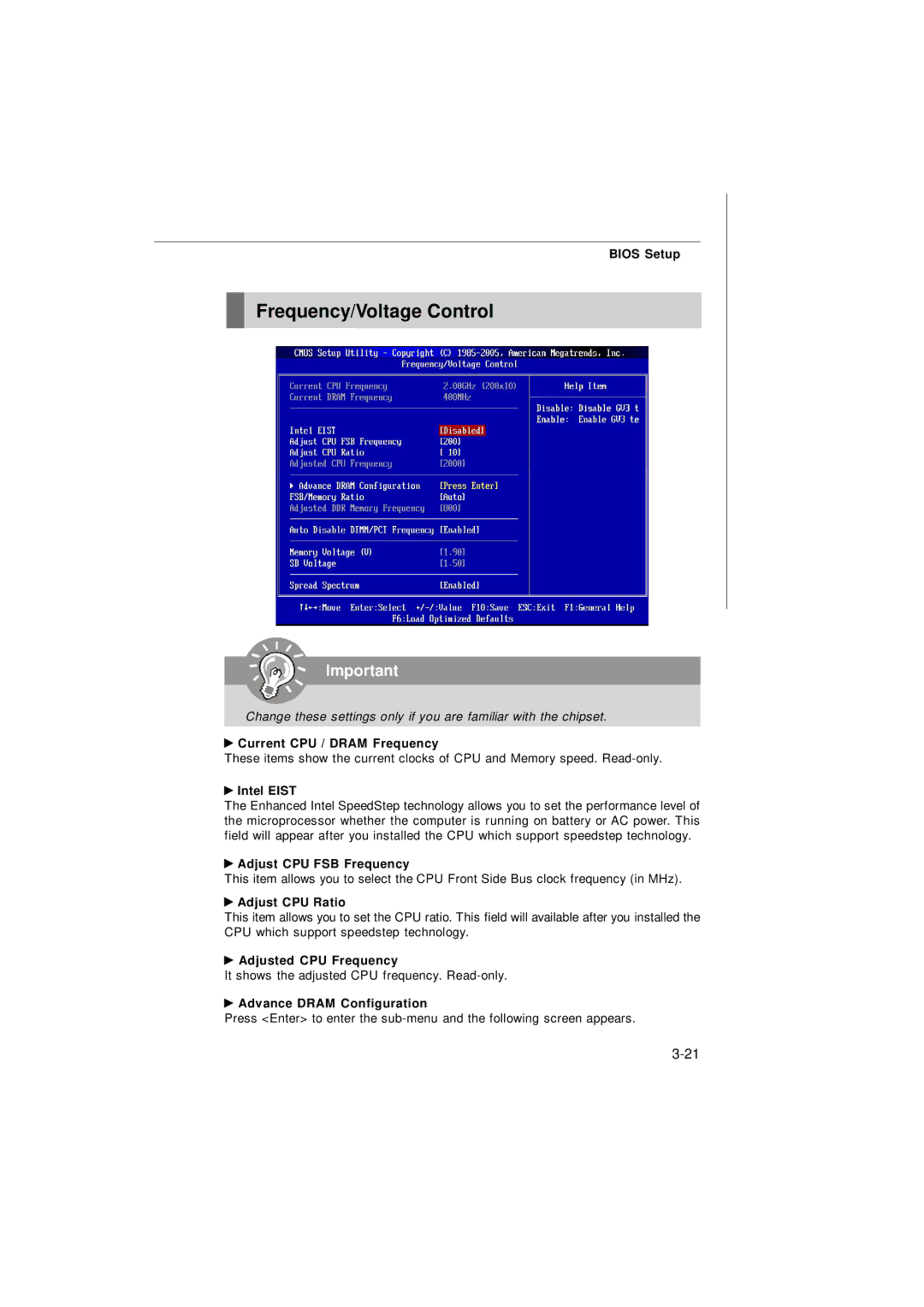 Micro Star  Computer G31M manual Frequency/Voltage Control 