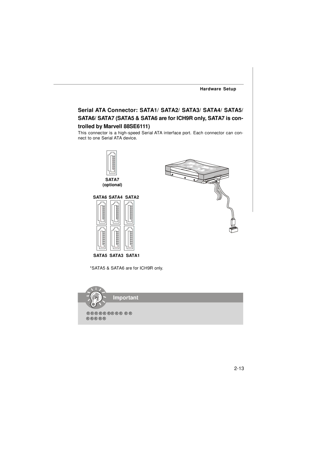 Micro Star  Computer G52-73601X1 manual SATA7, Optional, SATA6 SATA4 SATA2 SATA5 SATA3 SATA1 