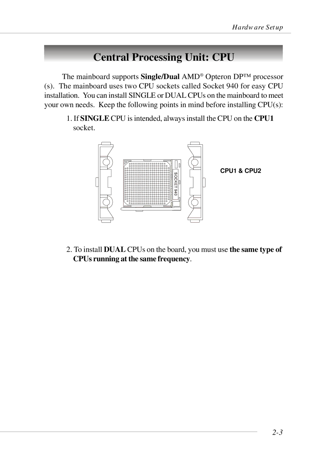 Micro Star  Computer MS- 9130 v1.x manual Central Processing Unit CPU 