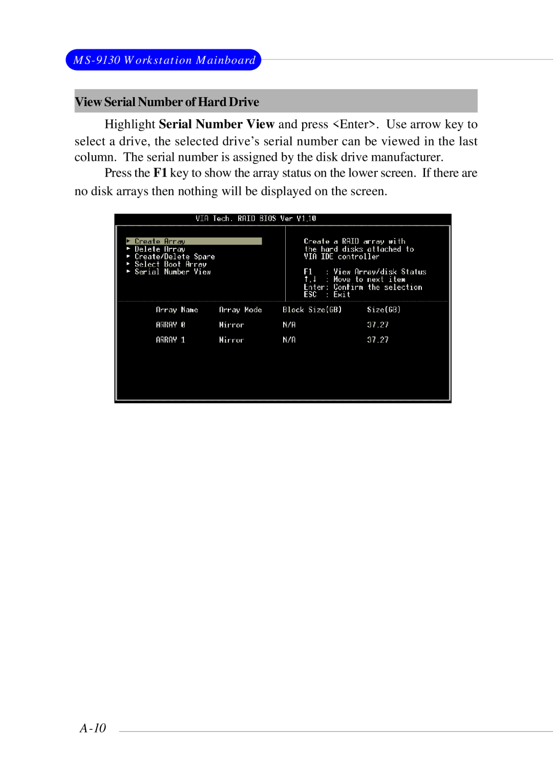 Micro Star  Computer MS- 9130 v1.x manual View Serial Number of Hard Drive 