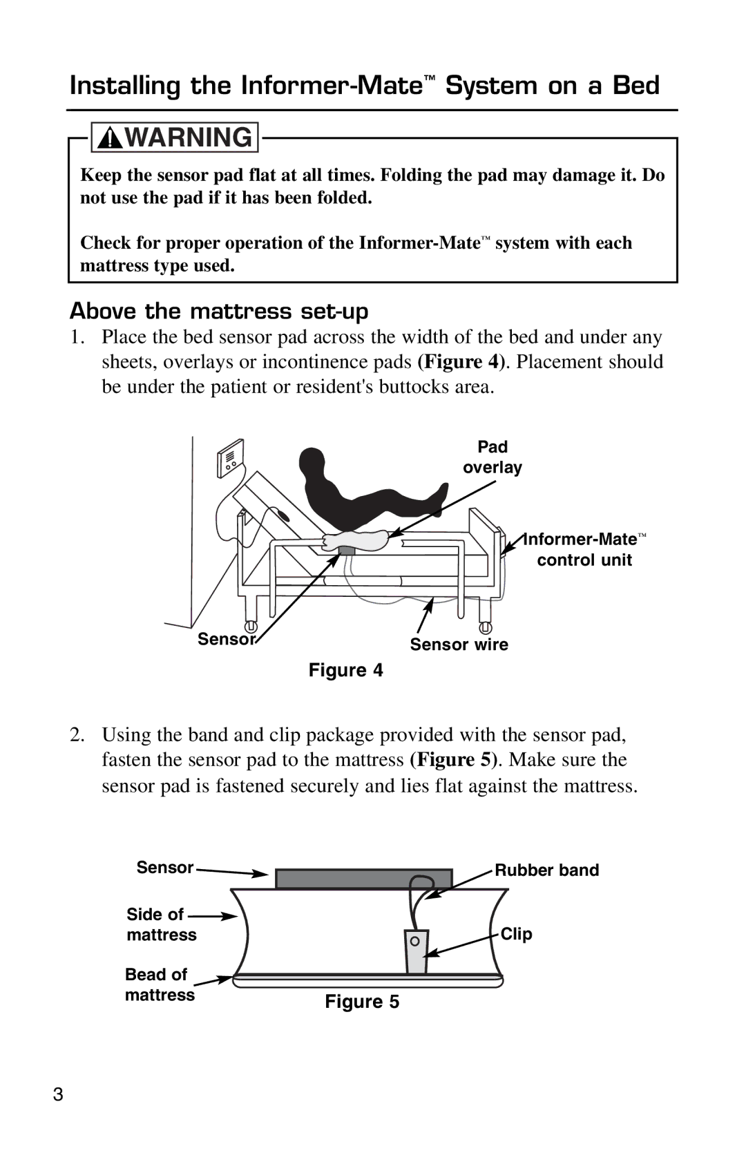 Micro Technic 81791, 81781 user manual Installing the Informer-MateSystem on a Bed 