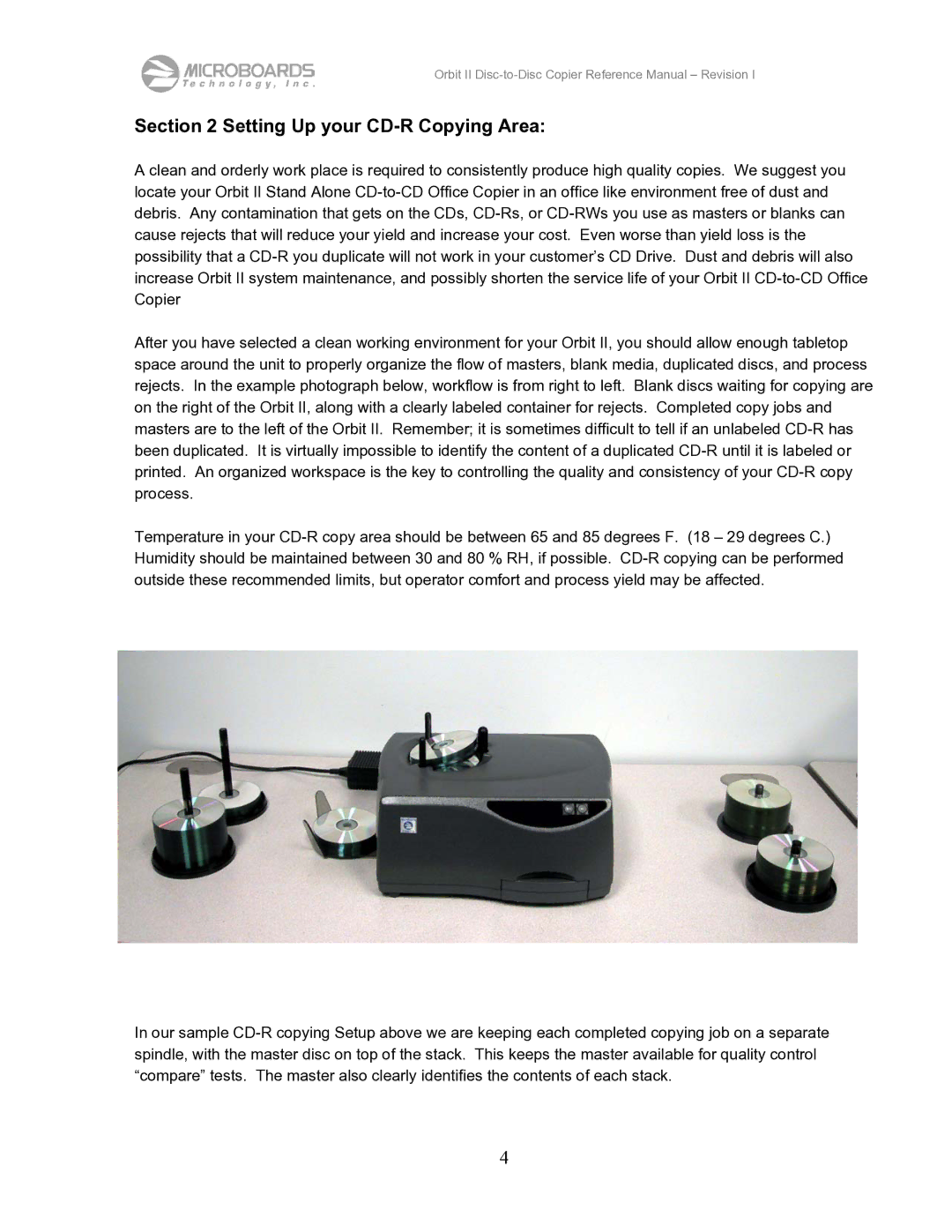 MicroBoards Technology II manual Setting Up your CD-R Copying Area 