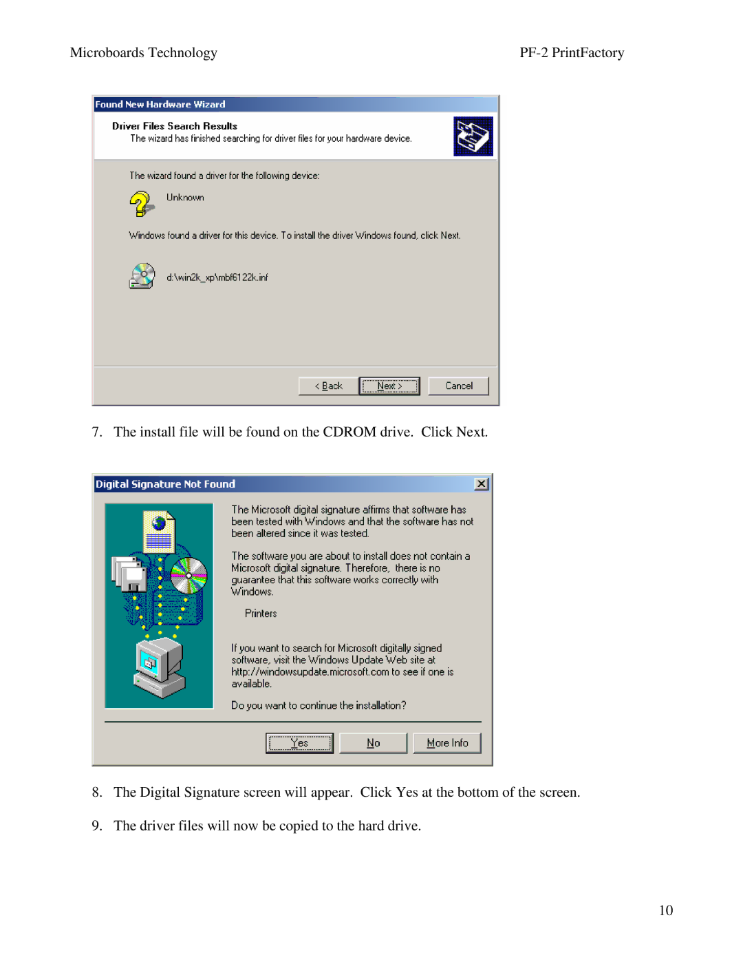 MicroBoards Technology PF-2 user manual 