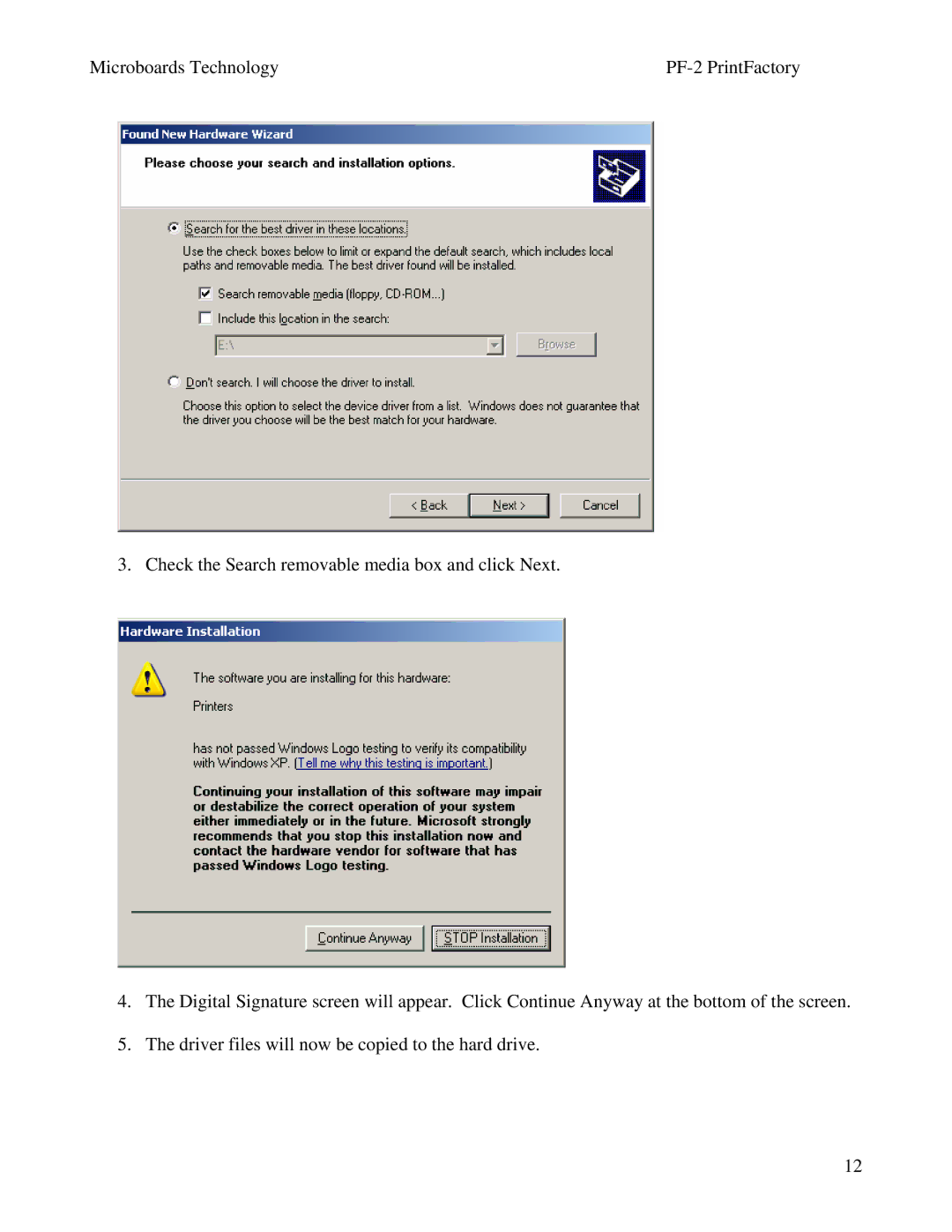 MicroBoards Technology PF-2 user manual 