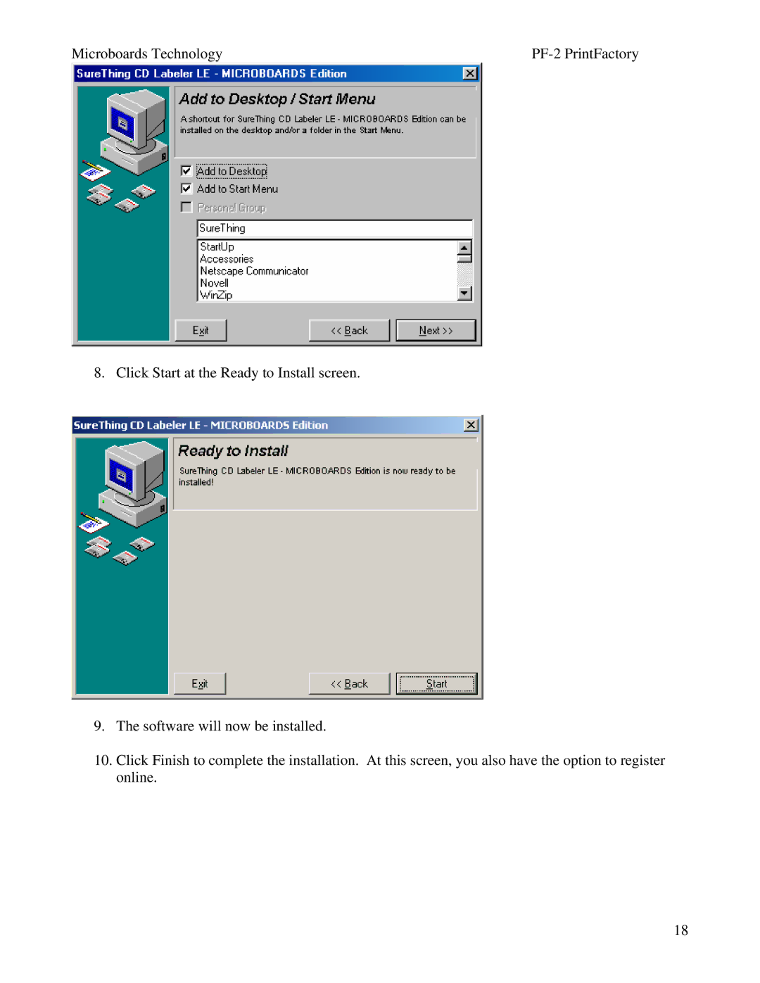 MicroBoards Technology PF-2 user manual 