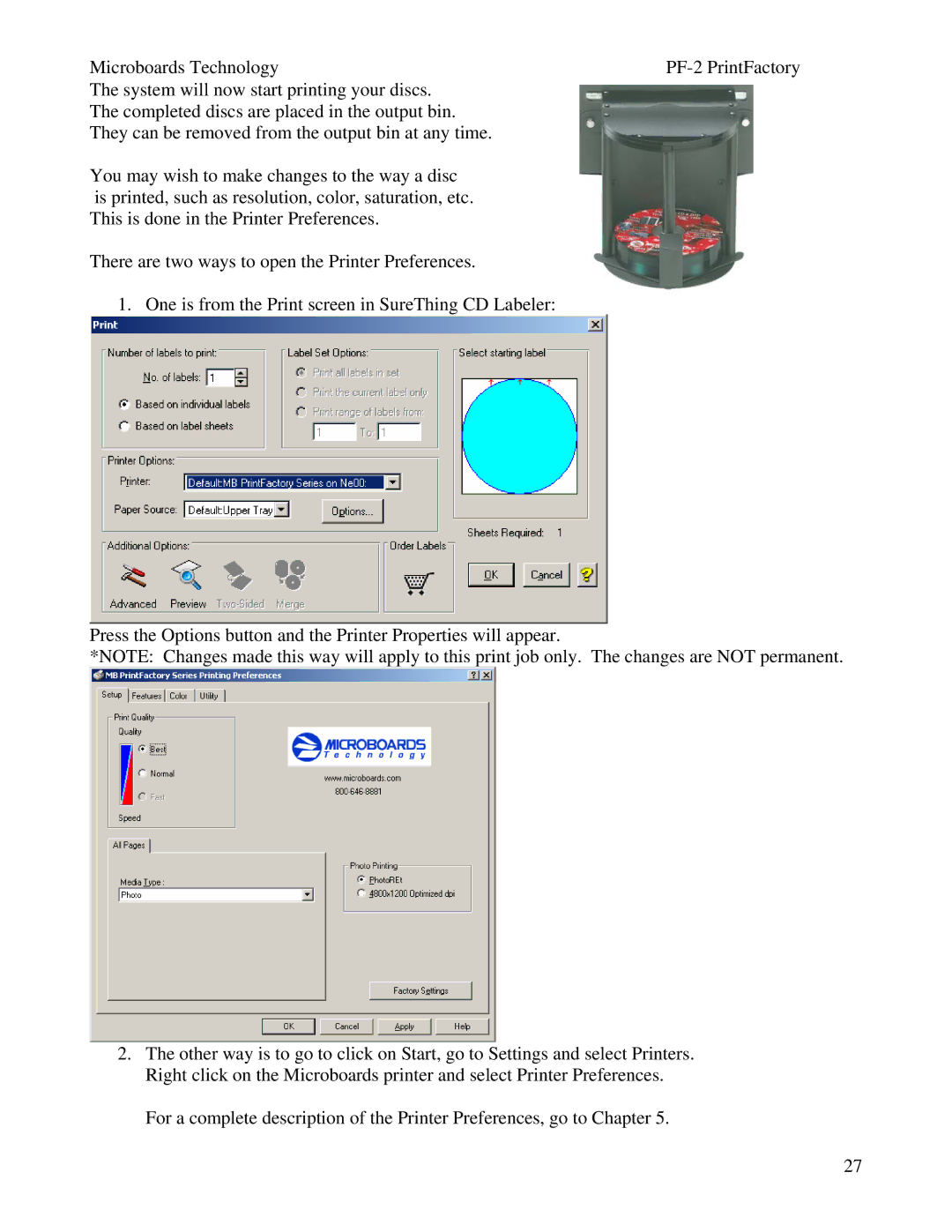 MicroBoards Technology PF-2 user manual 