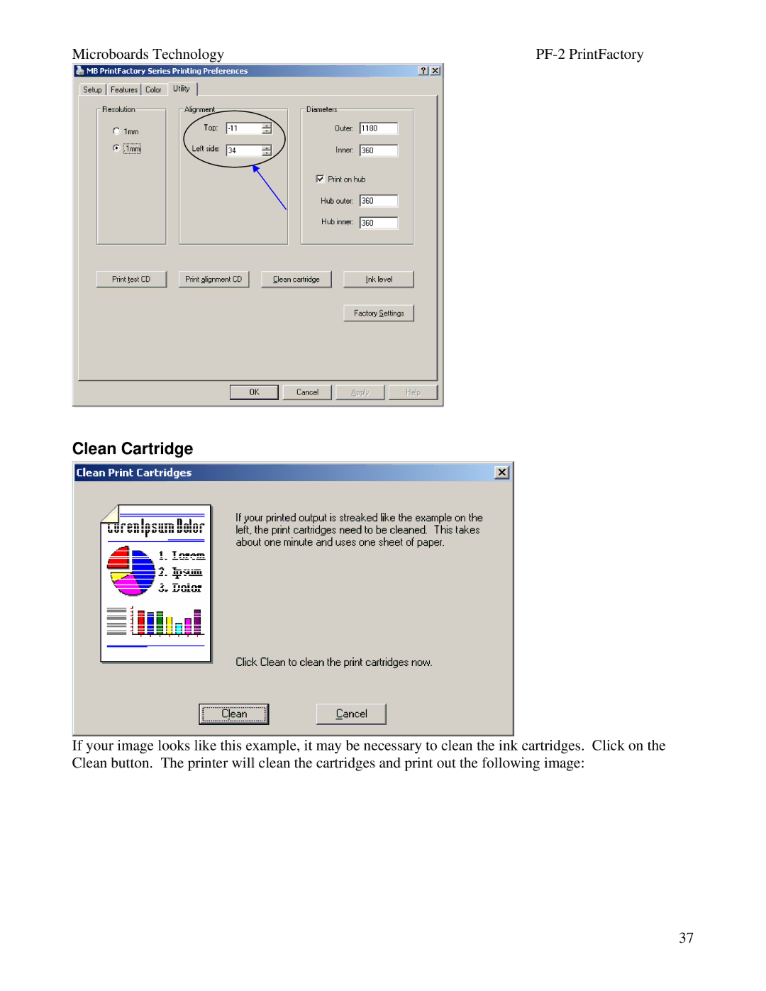 MicroBoards Technology PF-2 user manual Clean Cartridge 