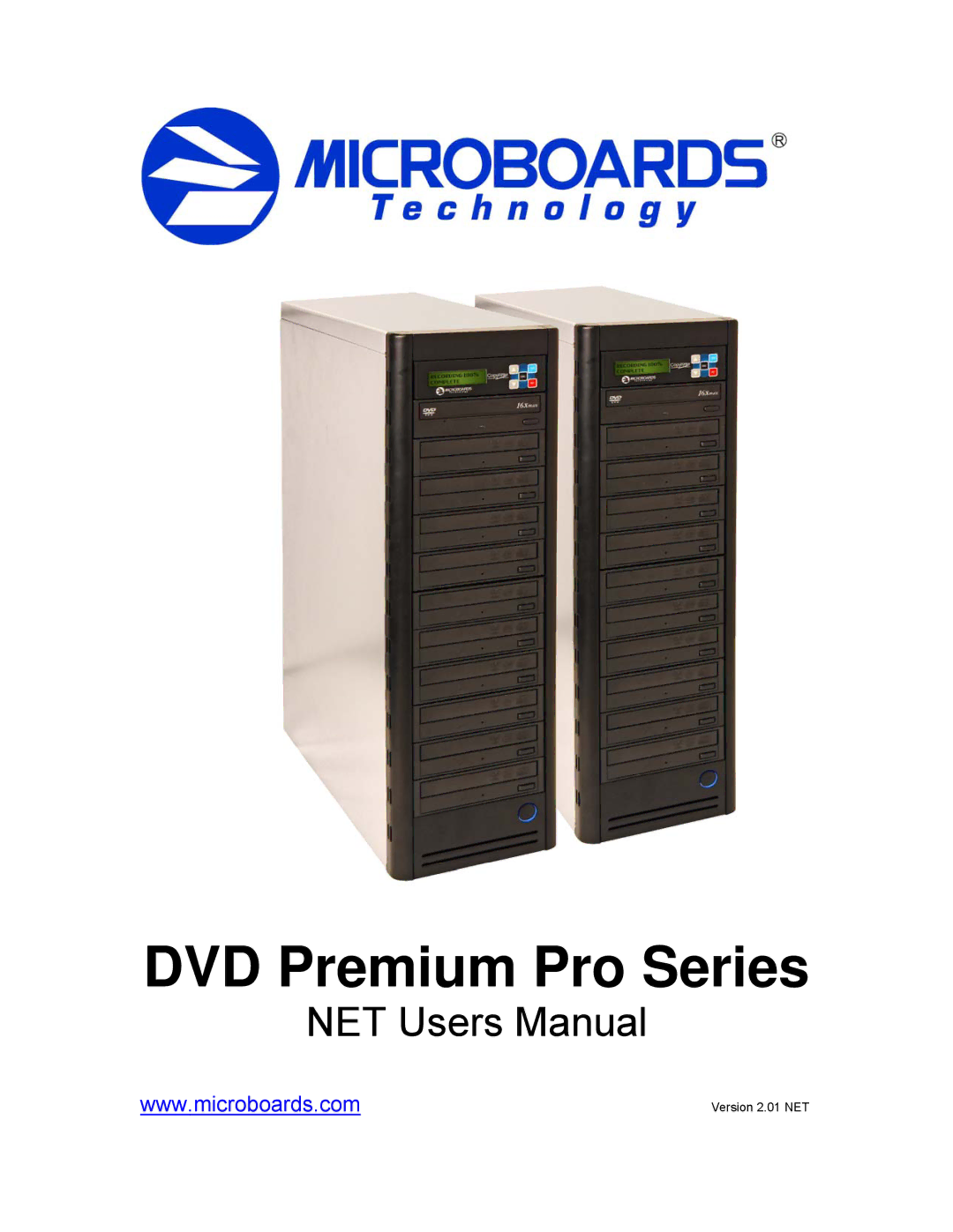 MicroBoards Technology user manual DVD Premium Pro Series 