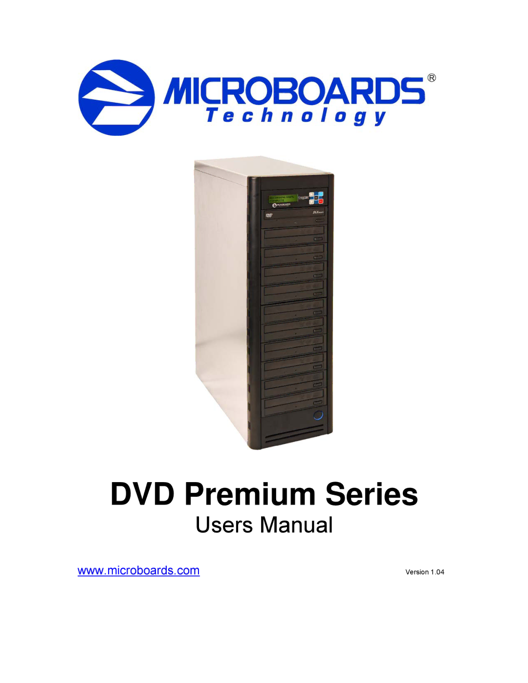 MicroBoards Technology user manual DVD Premium Series 