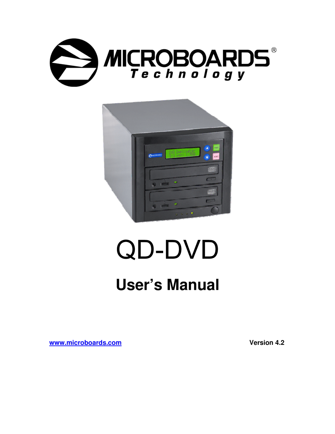 MicroBoards Technology QD-DVD user manual Qd-Dvd 