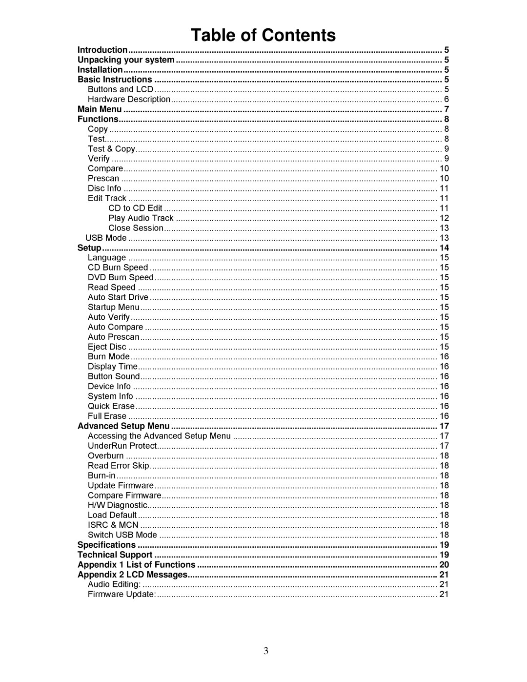 MicroBoards Technology QD-DVD user manual Table of Contents 