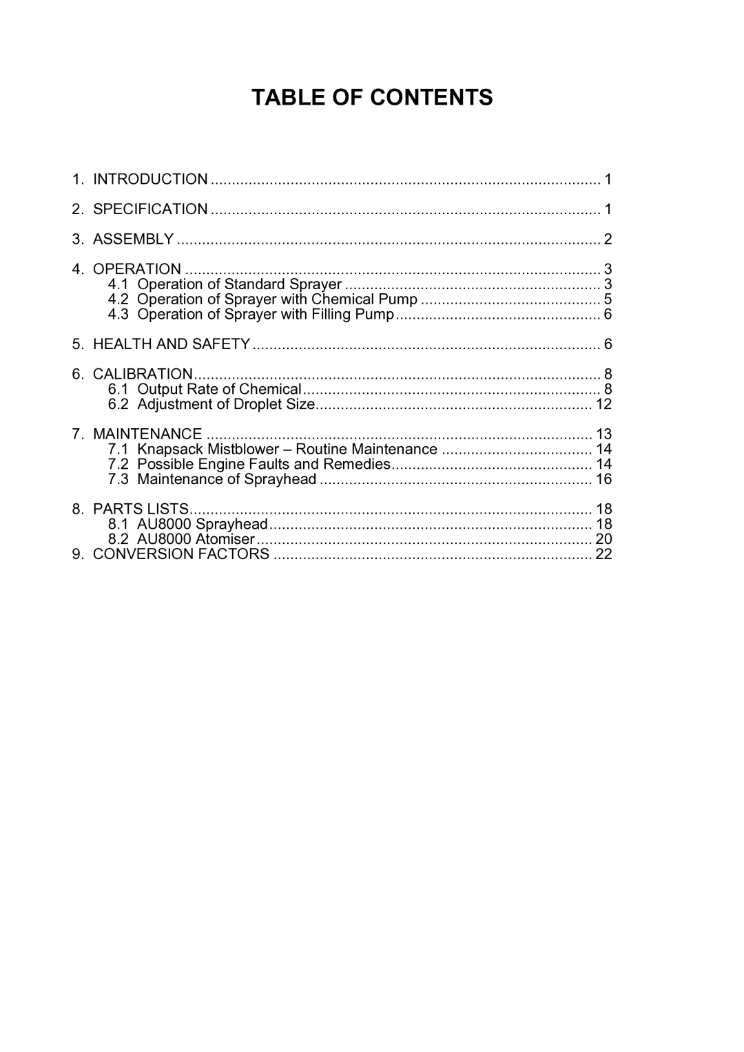 Micron Technology AU8000 manual Table of Contents 