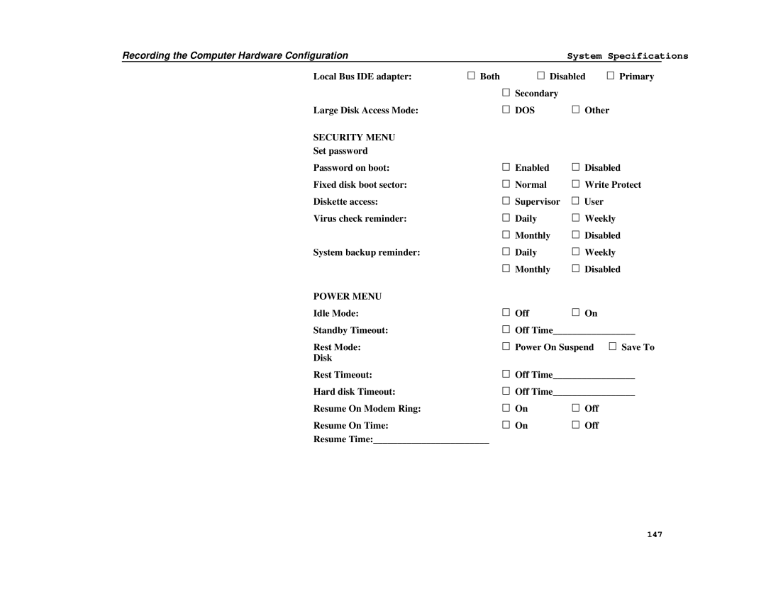 Micron Technology Transport LT warranty Security Menu 