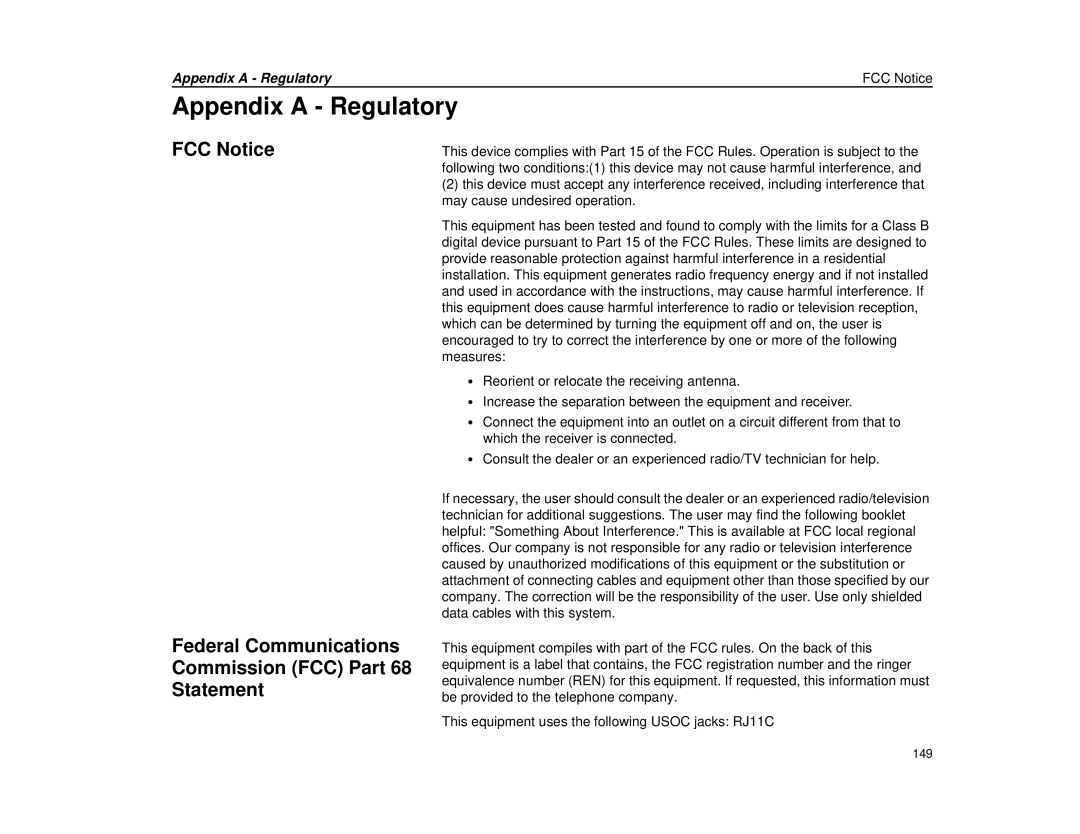 Micron Technology Transport LT warranty Appendix a Regulatory FCC Notice 