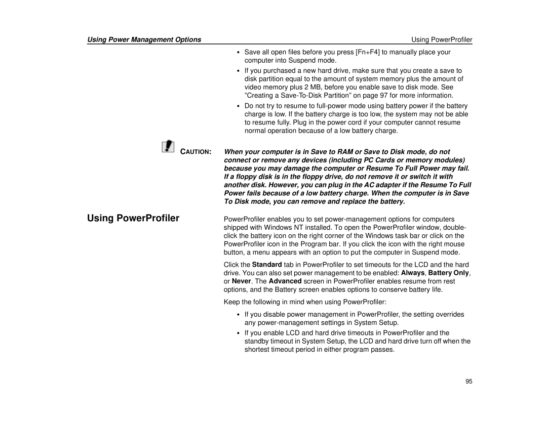 Micron Technology Transport LT warranty Using Power Management Options Using PowerProfiler 