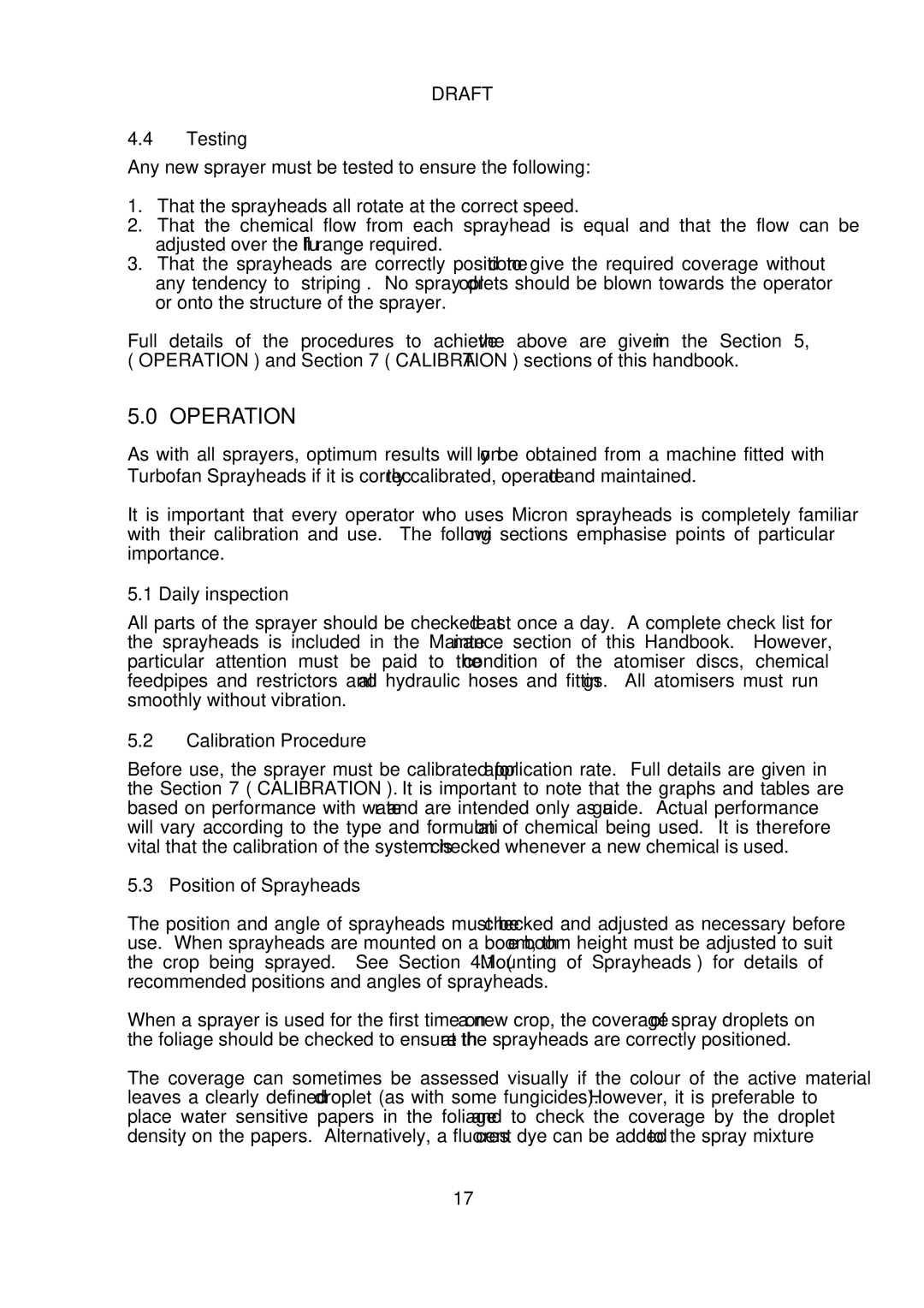 Micron Technology Turbofan instruction manual Testing, Daily inspection 