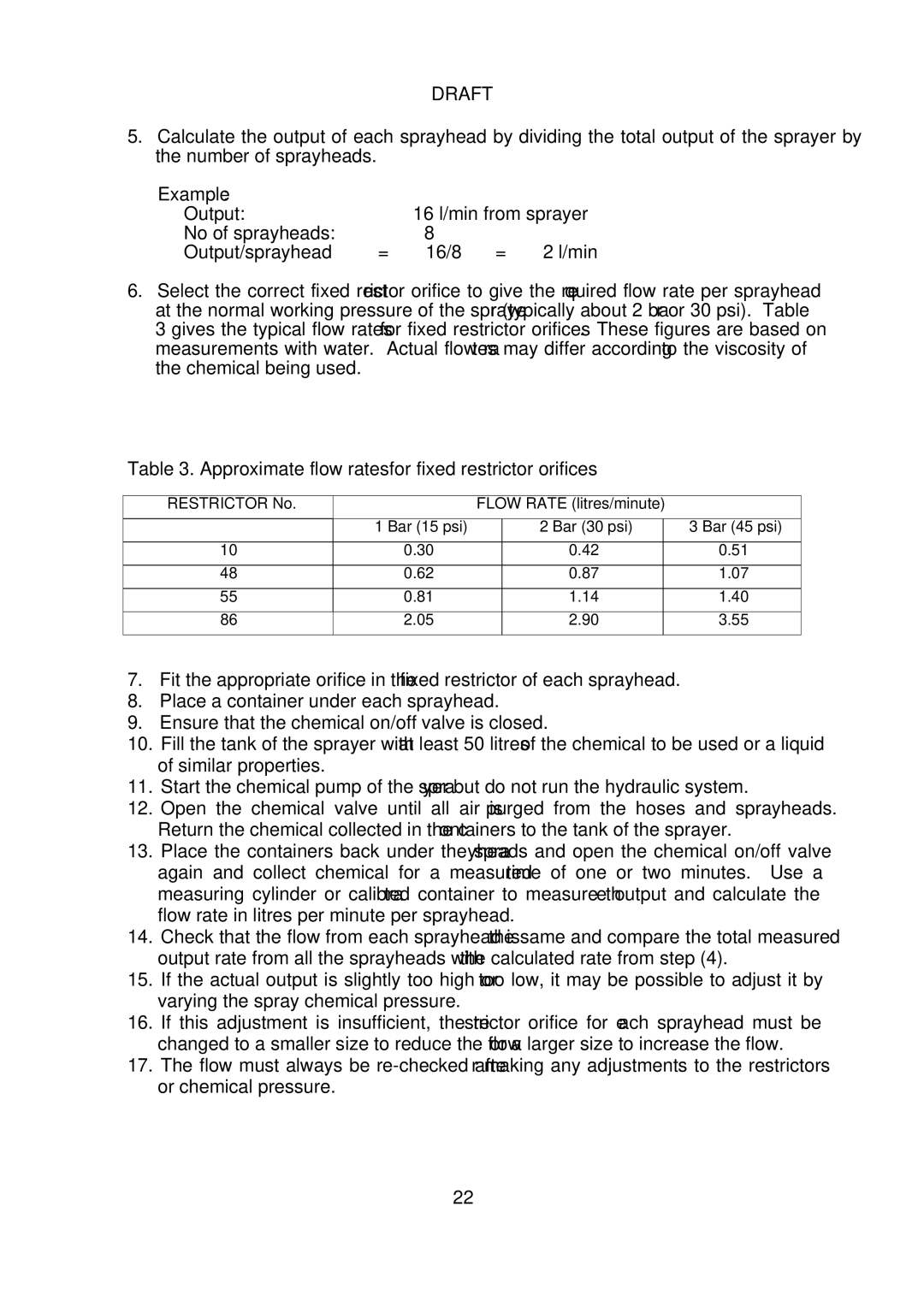 Micron Technology Turbofan instruction manual Approximate flow rates for fixed restrictor orifices 