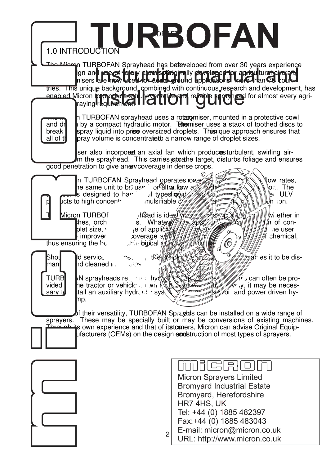 Micron Technology Turbofan instruction manual Introduction 