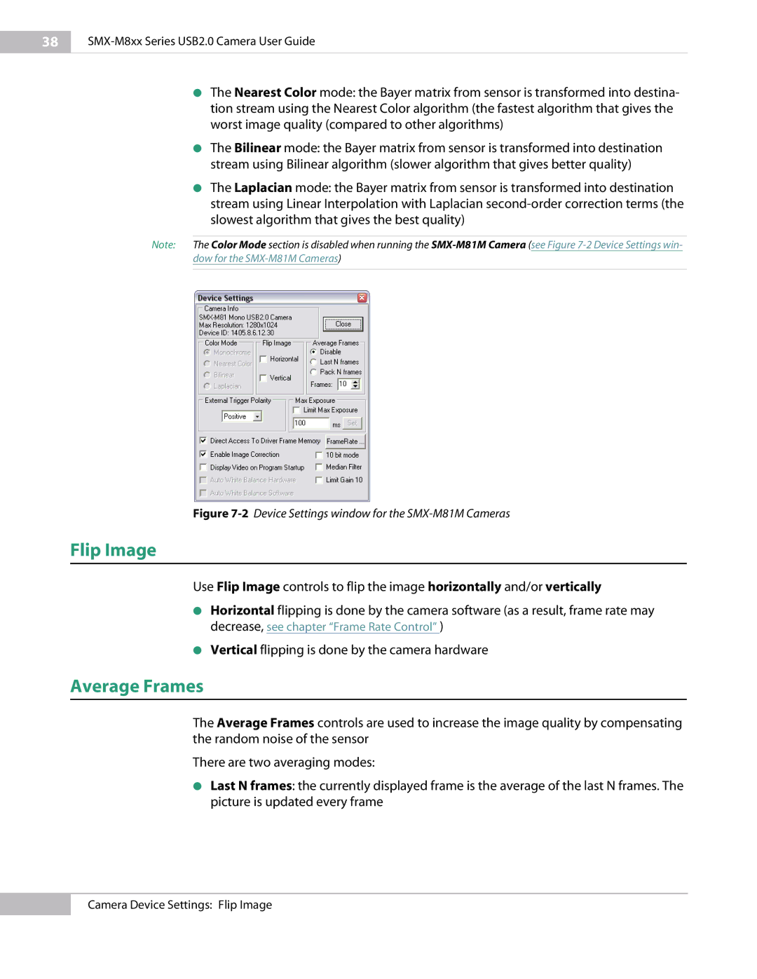 Micron Technology USB Camera manual Flip Image, Average Frames 