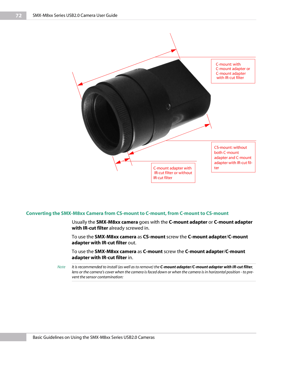 Micron Technology USB Camera manual SMX-M8xx Series USB2.0 Camera User Guide 