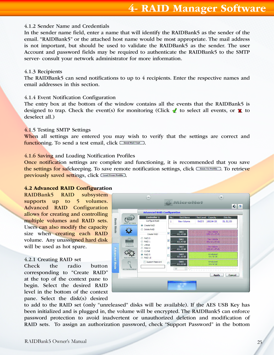 MicroNet Technology 5 manual RAID Manager Software 