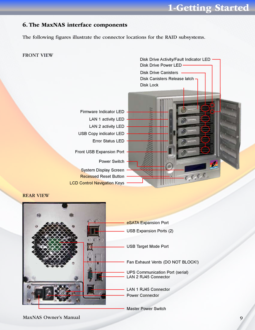 MicroNet Technology MaxNAS manual Getting Started 