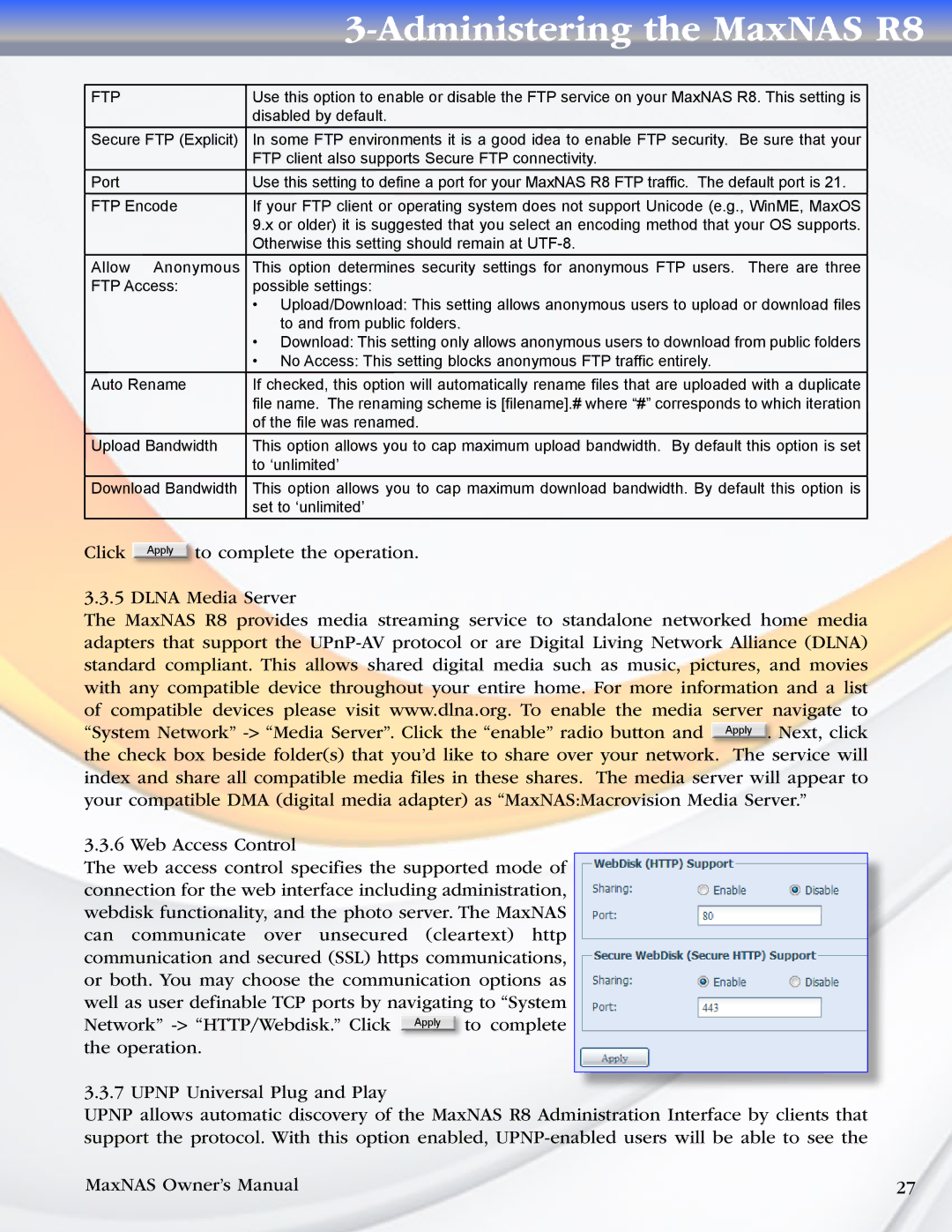 MicroNet Technology R8 manual Ftp 