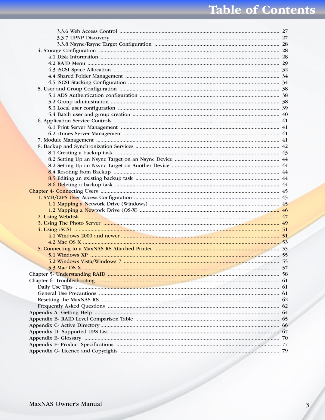 MicroNet Technology R8 manual ITunes Server Management 