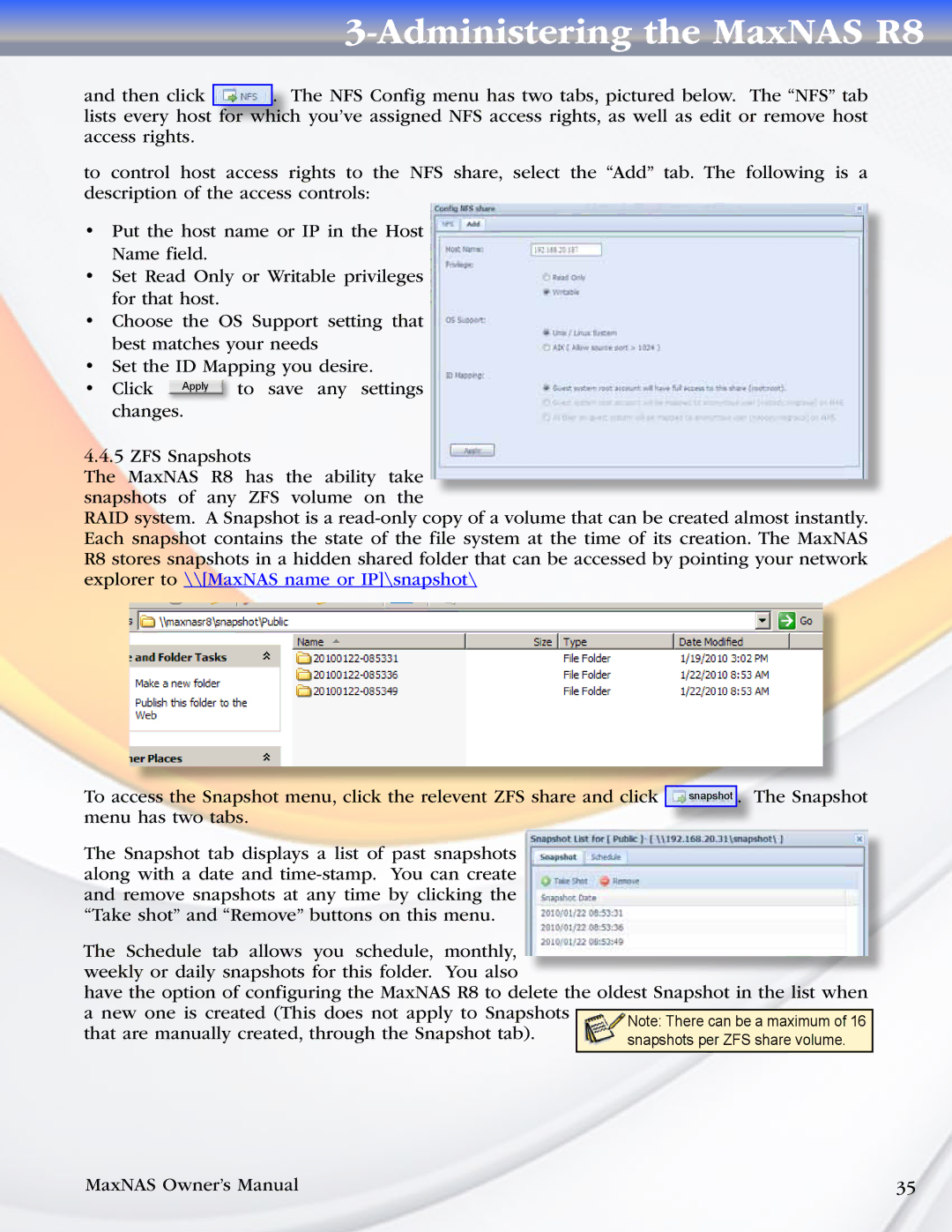 MicroNet Technology manual Administering the MaxNAS R8 