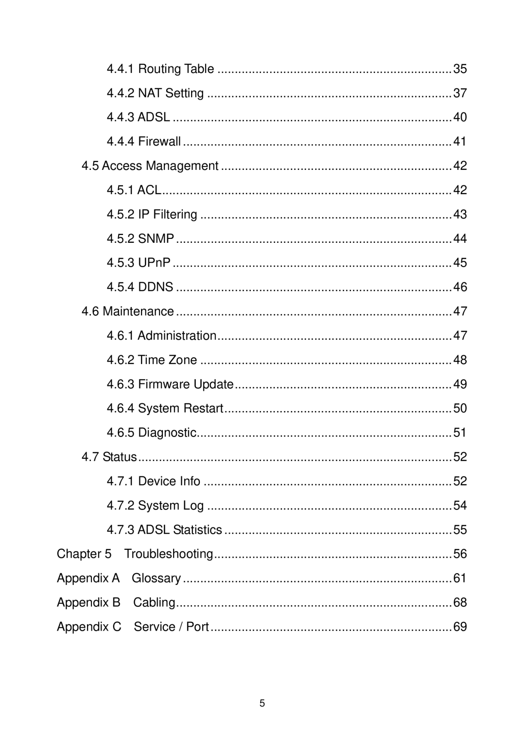 MicroNet Technology SP3367A user manual Device Info System Log Adsl Statistics Chapter 