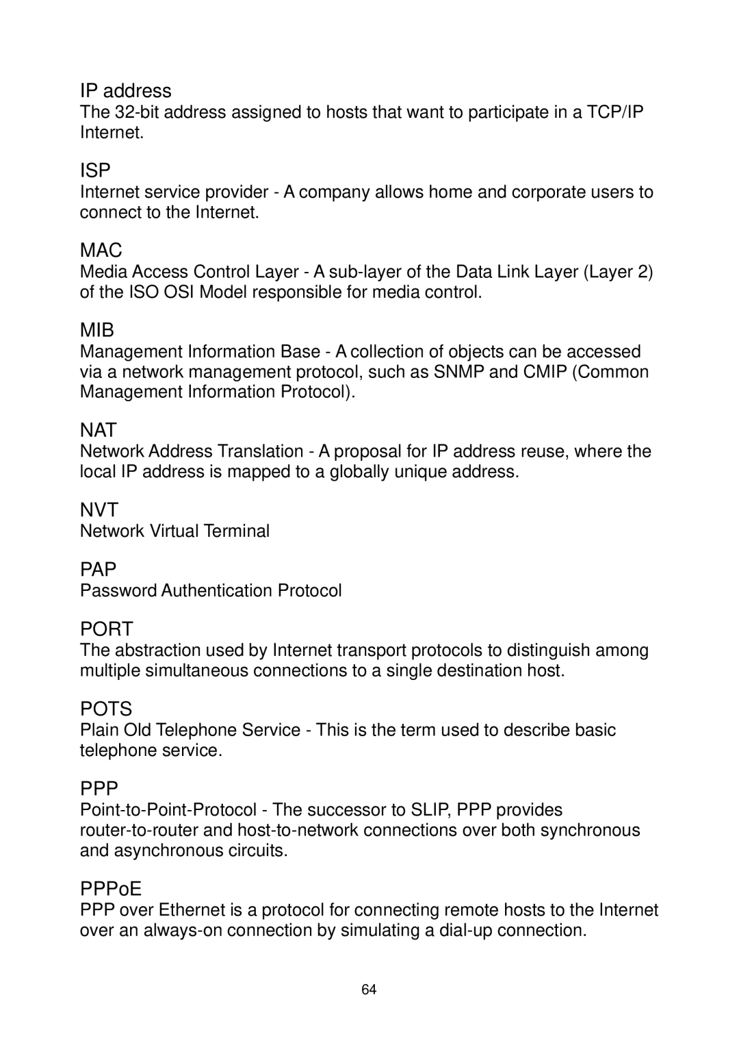 MicroNet Technology SP3367A user manual IP address, PPPoE 