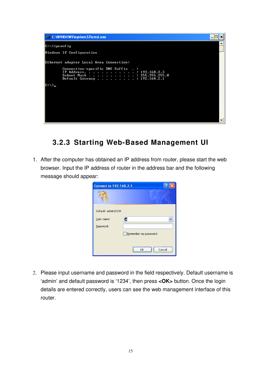 MicroNet Technology SP3367N user manual Starting Web-Based Management UI 