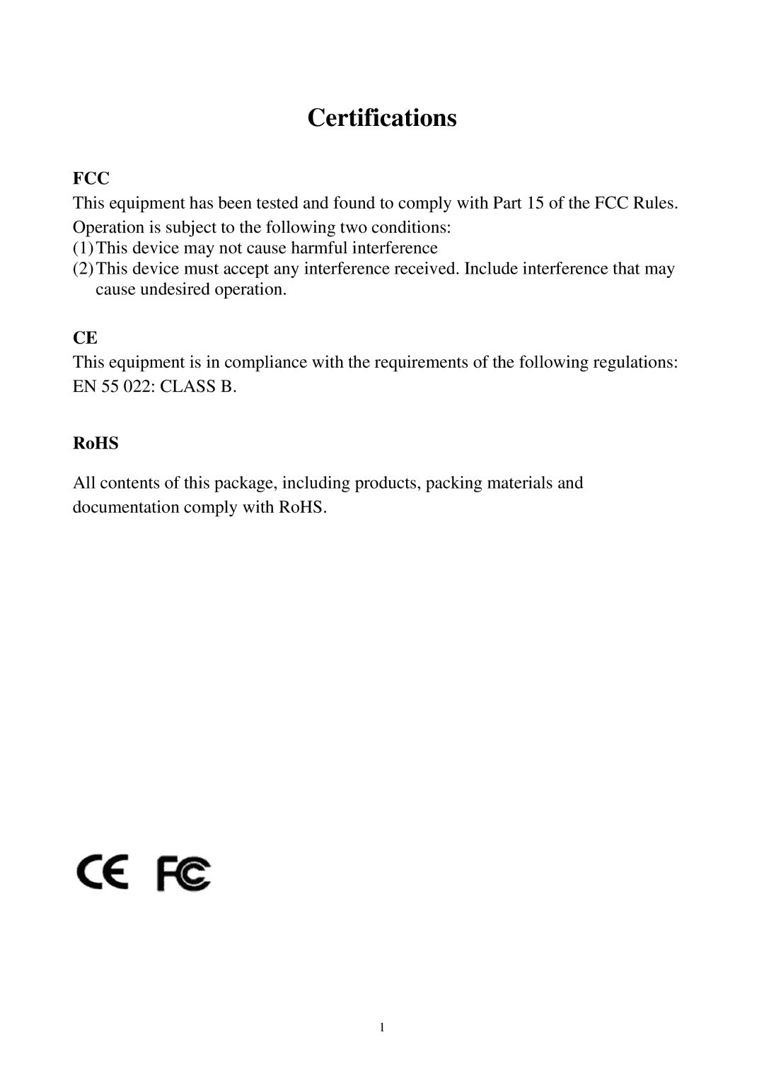 MicroNet Technology SP3367N user manual Certifications 