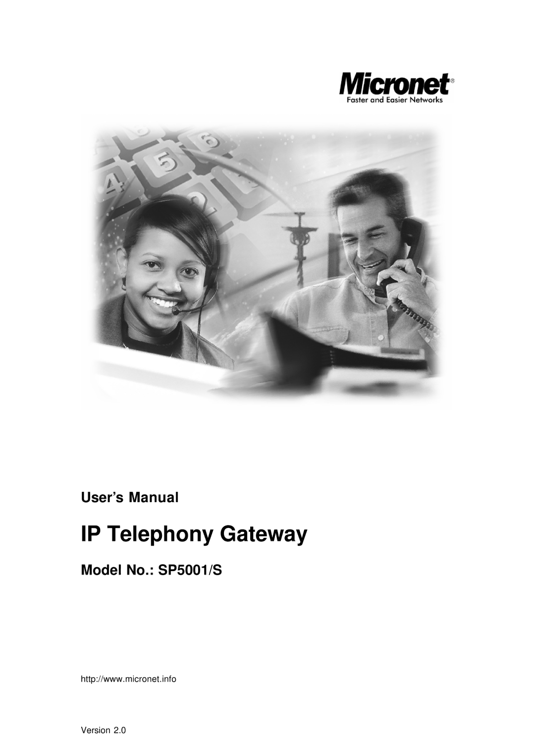 MicroNet Technology SP5001/S user manual IP Telephony Gateway 