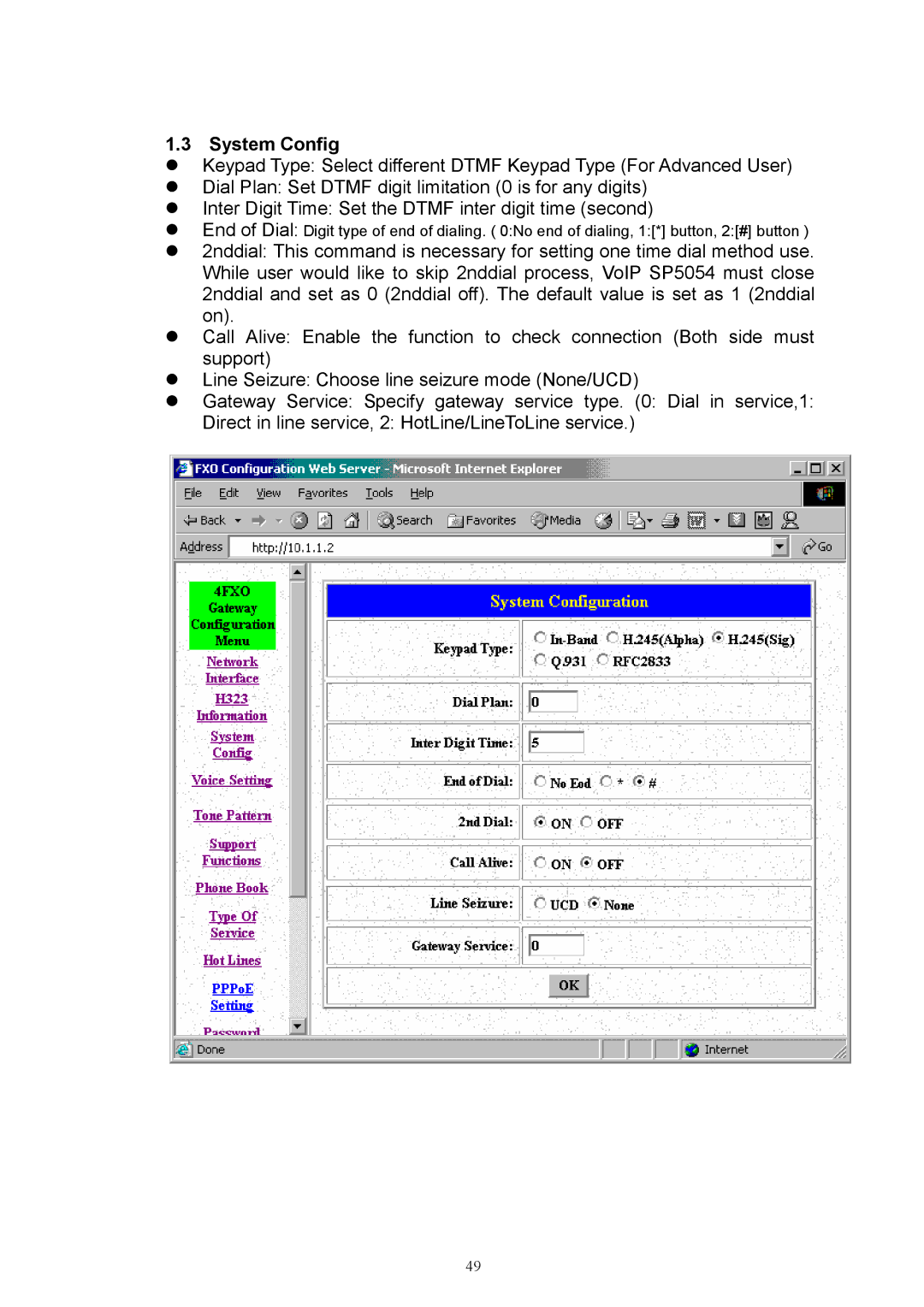 MicroNet Technology SP5052, SP5050, SP5054 user manual System Config 