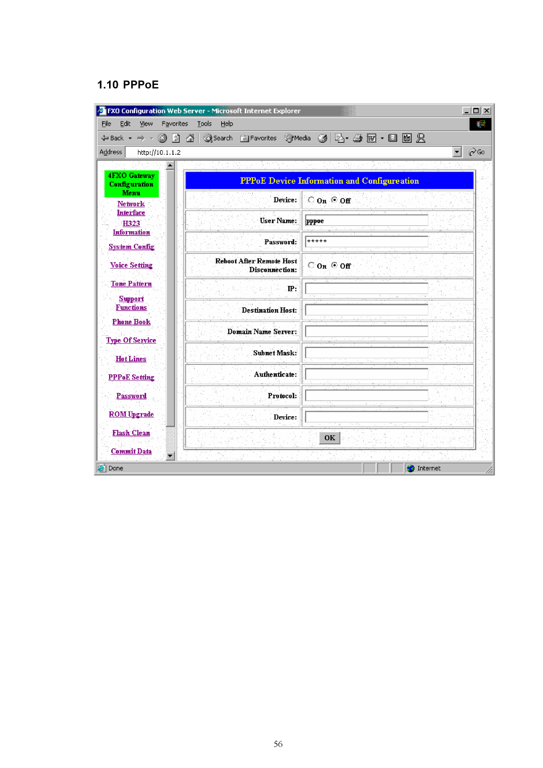 MicroNet Technology SP5054, SP5050, SP5052 user manual PPPoE 