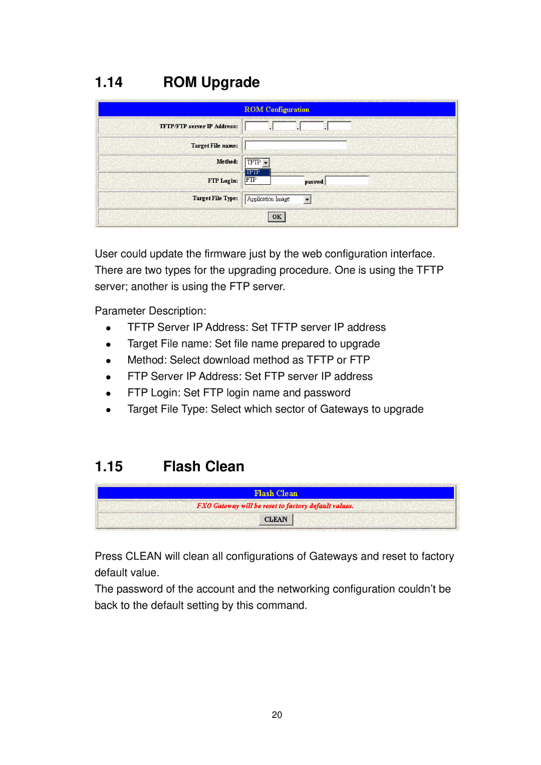 MicroNet Technology SP5054A/S, SP5052A/S user manual ROM Upgrade, Flash Clean 