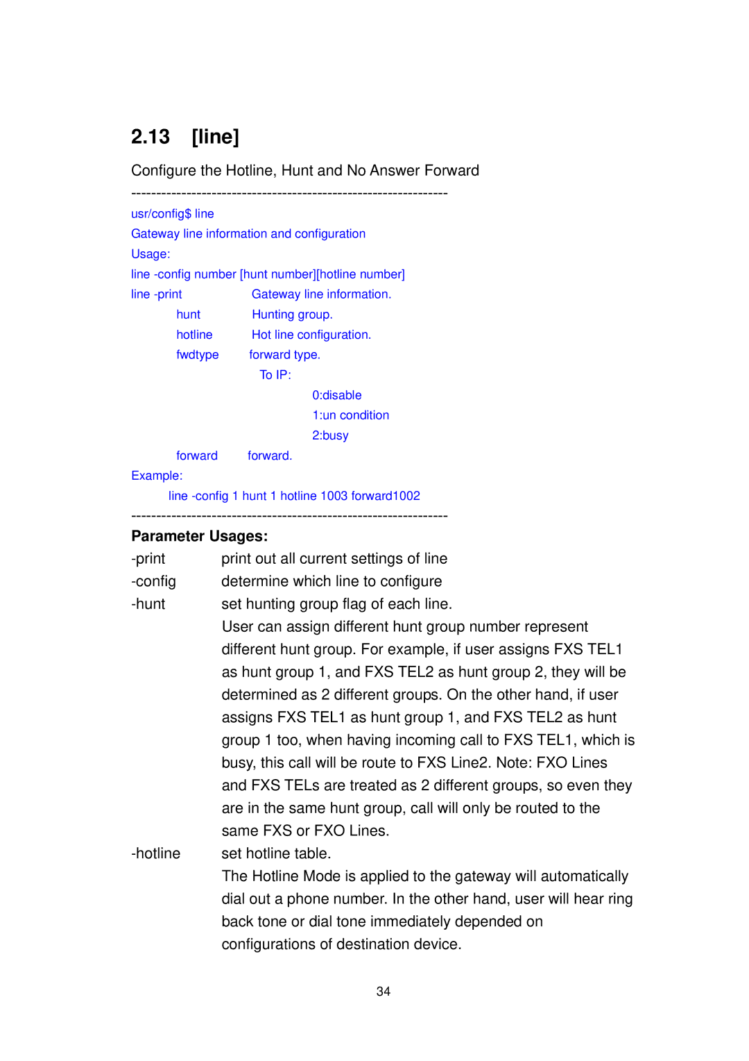 MicroNet Technology SP5054A/S, SP5052A/S user manual Line, Parameter Usages 