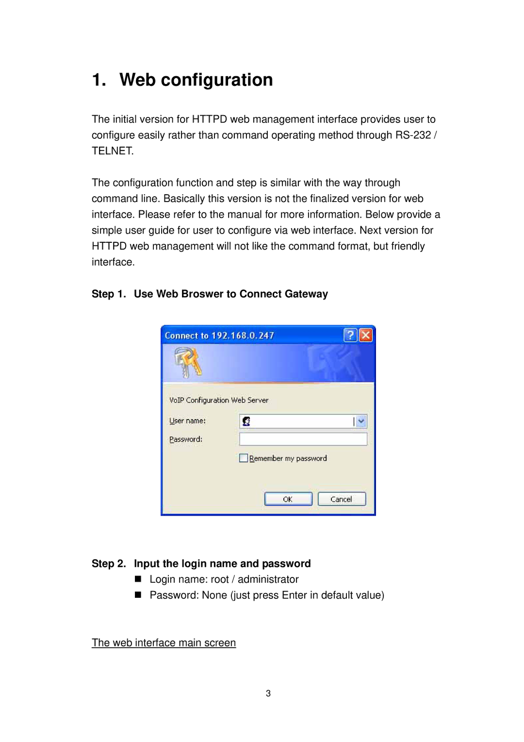 MicroNet Technology SP5052A/S, SP5054A/S user manual Web configuration 