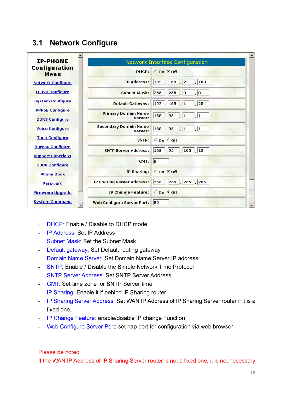 MicroNet Technology SP5100 user manual Network Configure 