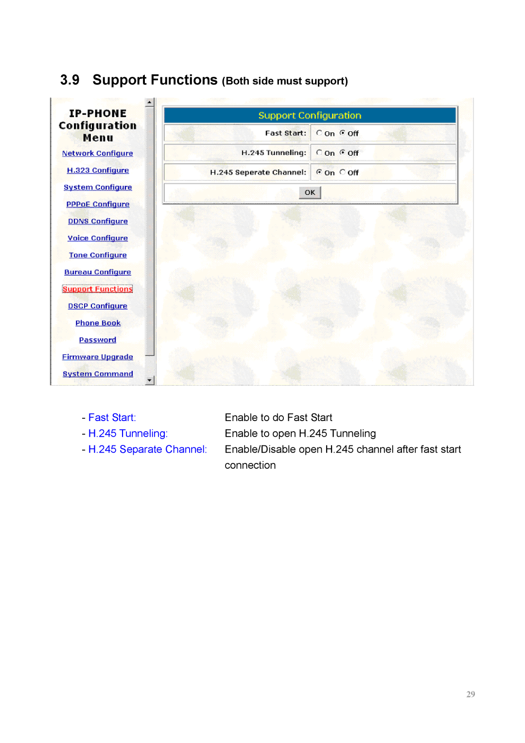 MicroNet Technology SP5100 user manual Support Functions Both side must support 