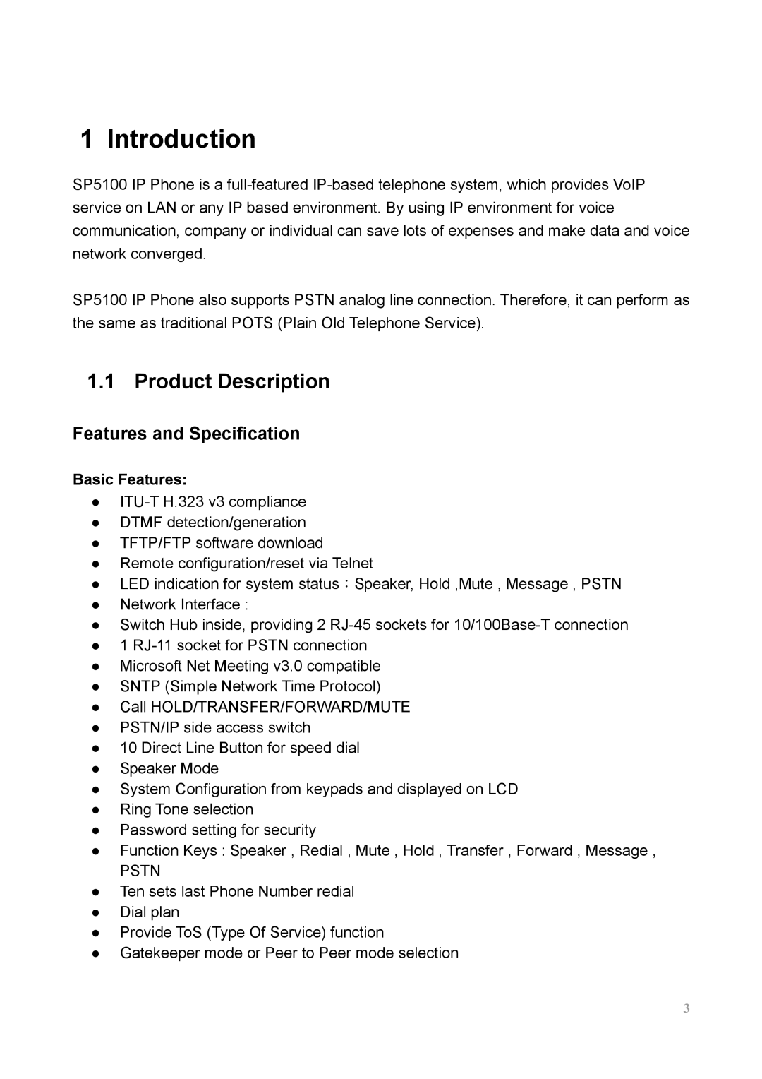 MicroNet Technology SP5100 user manual Product Description, Basic Features 