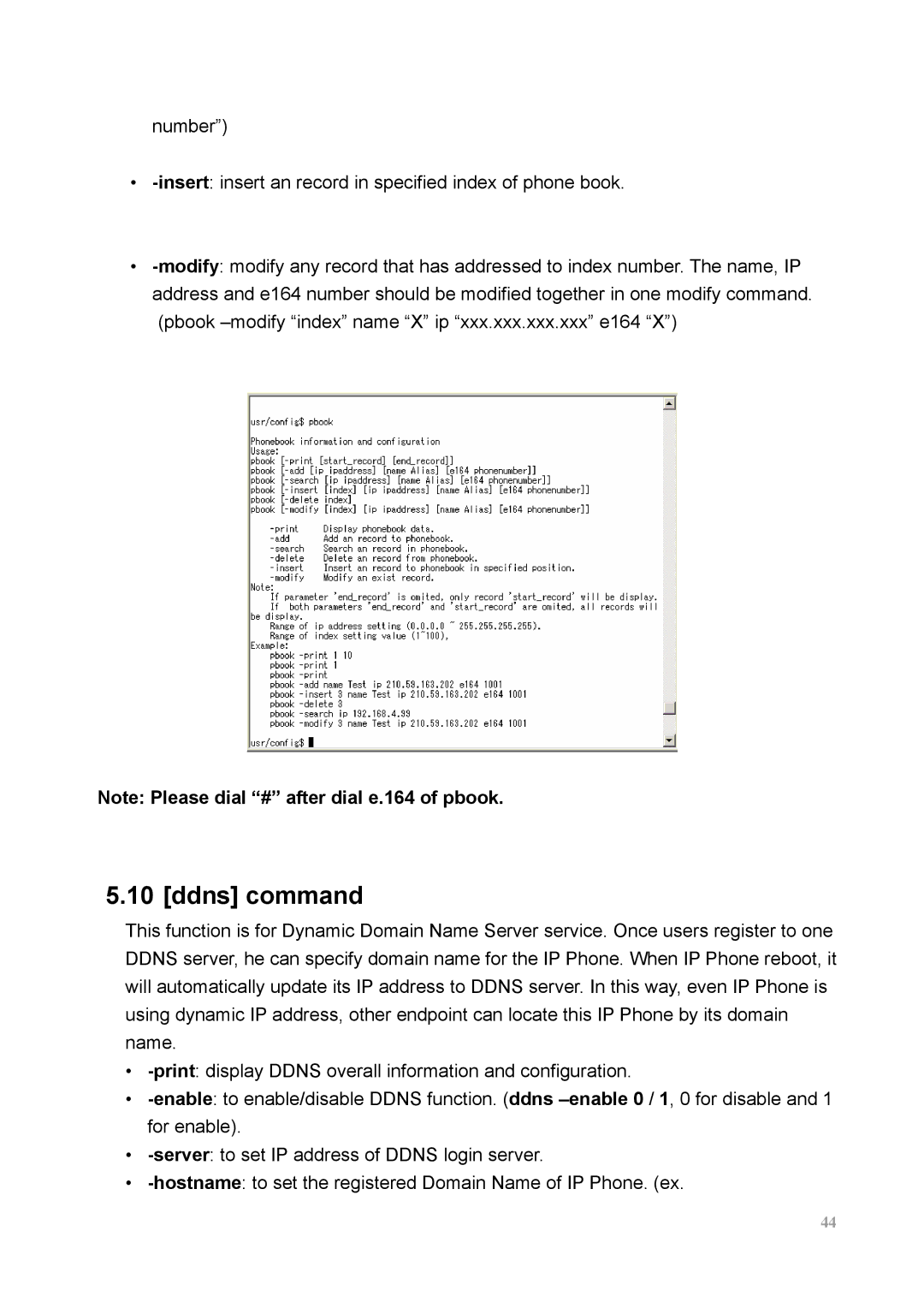 MicroNet Technology SP5100 user manual Ddns command 