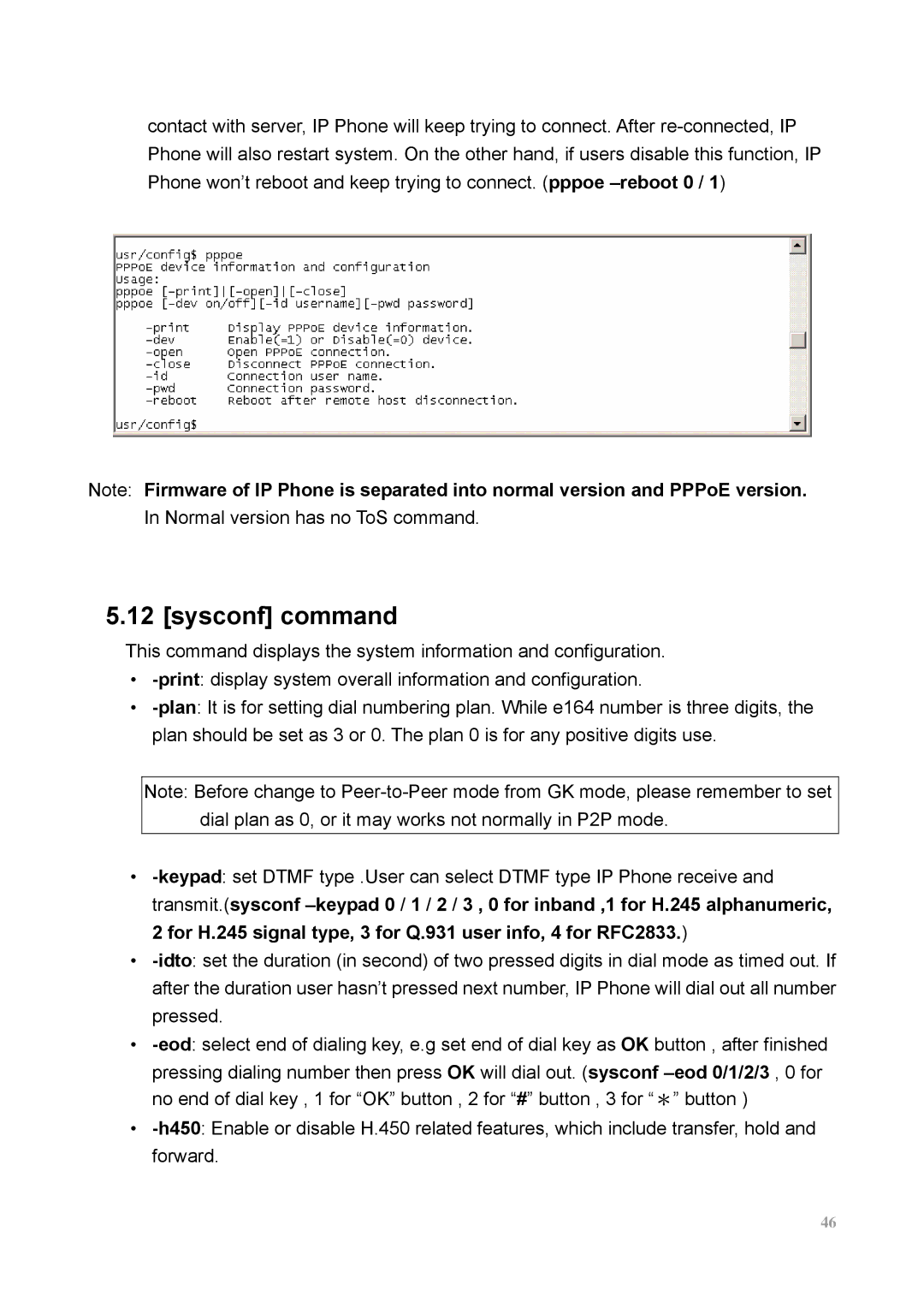 MicroNet Technology SP5100 user manual Sysconf command 