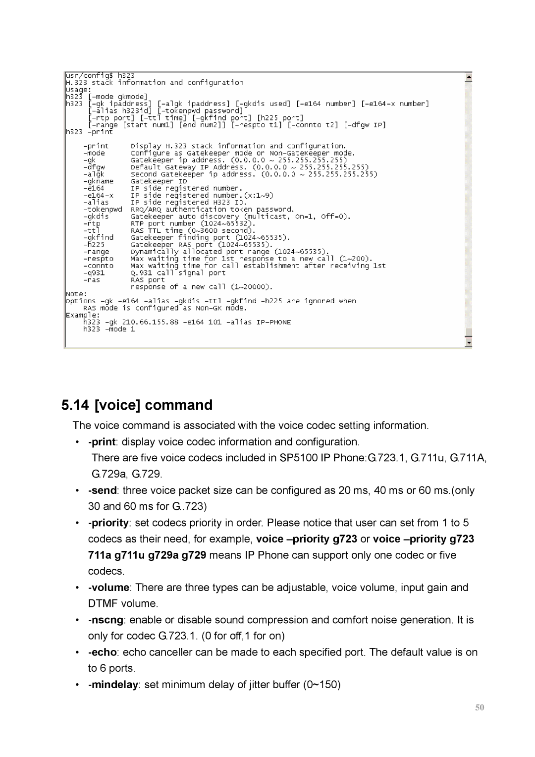 MicroNet Technology SP5100 user manual Voice command 