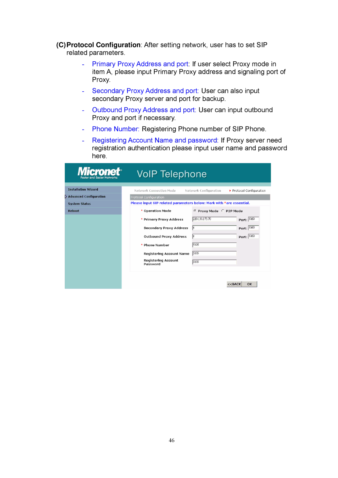 MicroNet Technology SP5101 manual Phone Number Registering Phone number of SIP Phone 