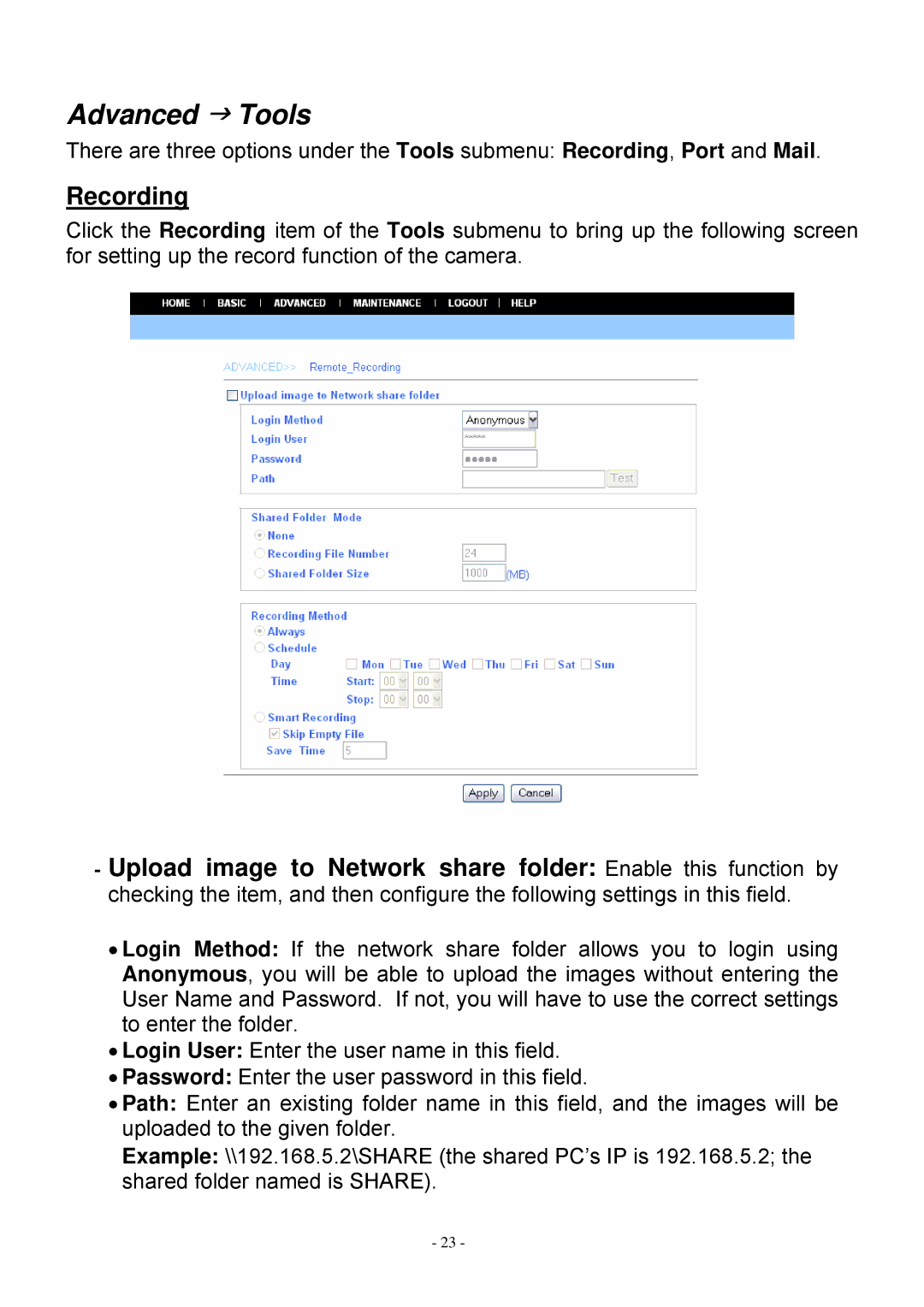 MicroNet Technology SP5530 user manual Advanced J Tools, Recording 