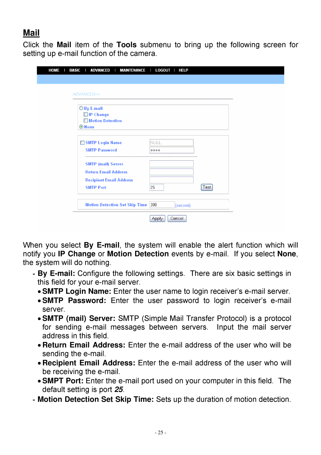 MicroNet Technology SP5530 user manual Mail 