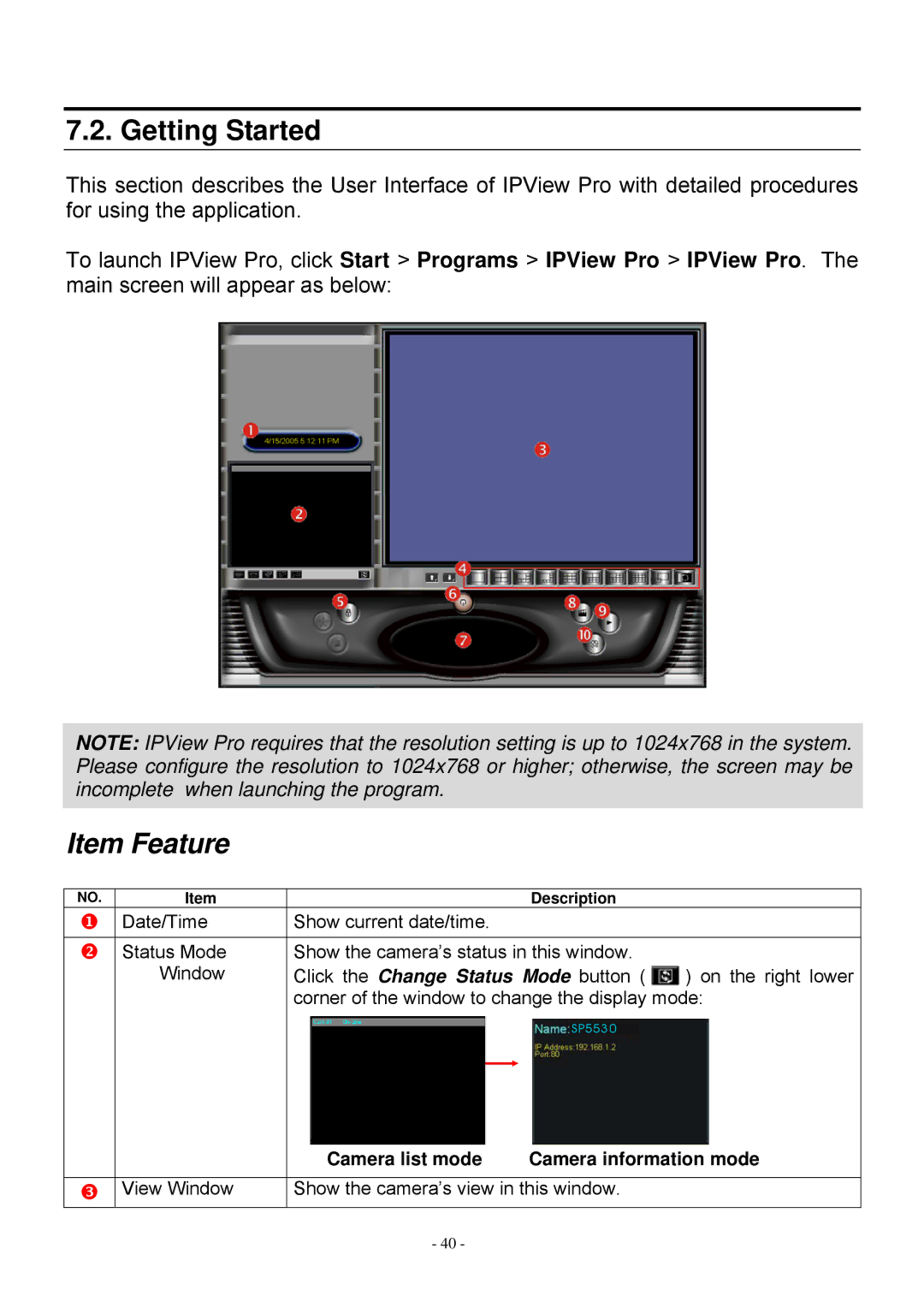 MicroNet Technology SP5530 user manual Getting Started, Item Feature 